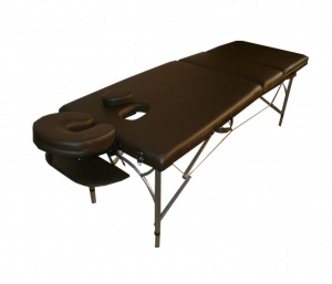 картинка Массажный стол SM-11 FULL ALU коричневый 